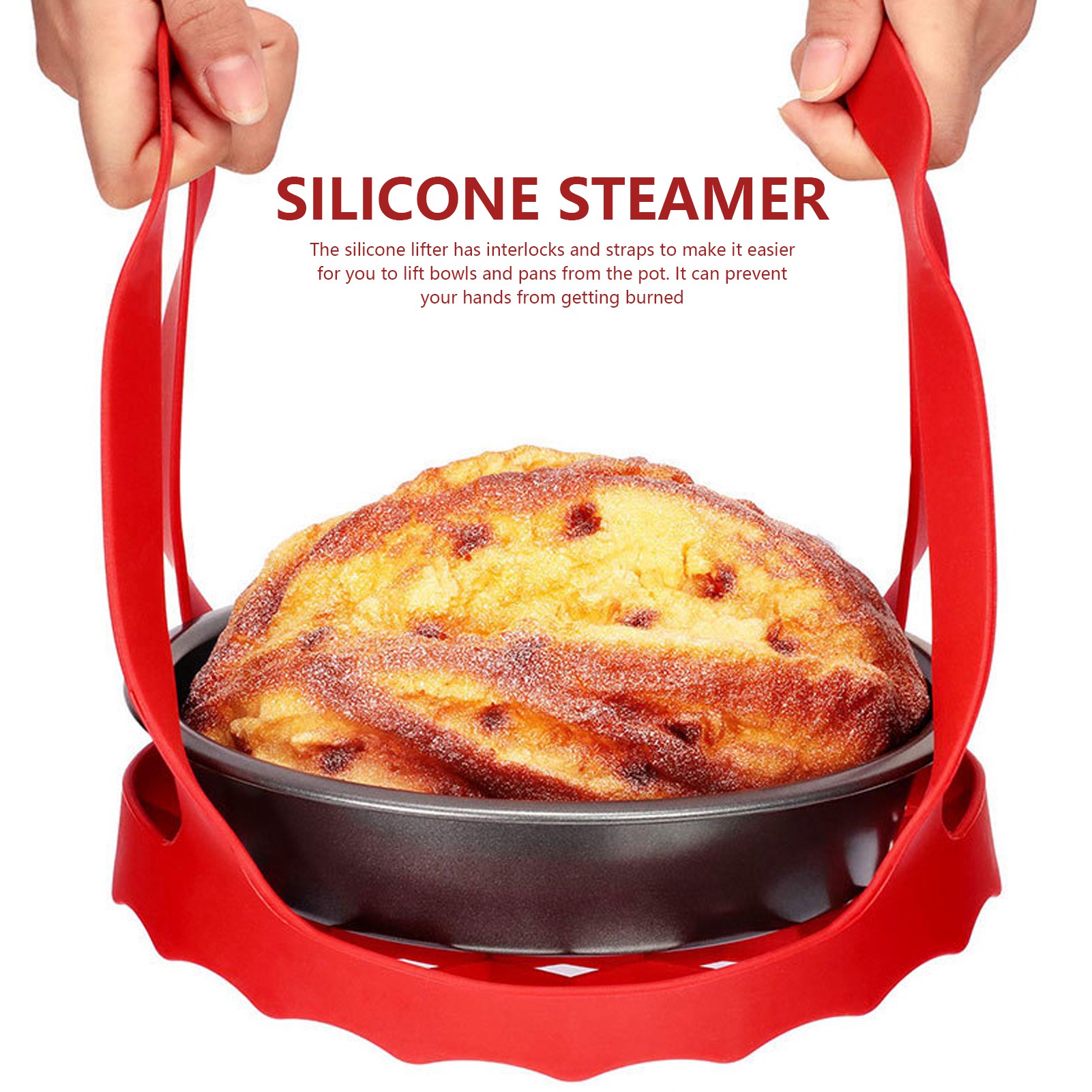 Silicone Steamer Basket - 4 шт. набор силиконовых кухонных инструментов,