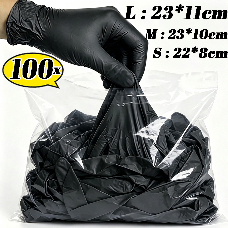 Kitchen Gadgets Novelty - 2/100 шт. одноразовые черные перчатки из