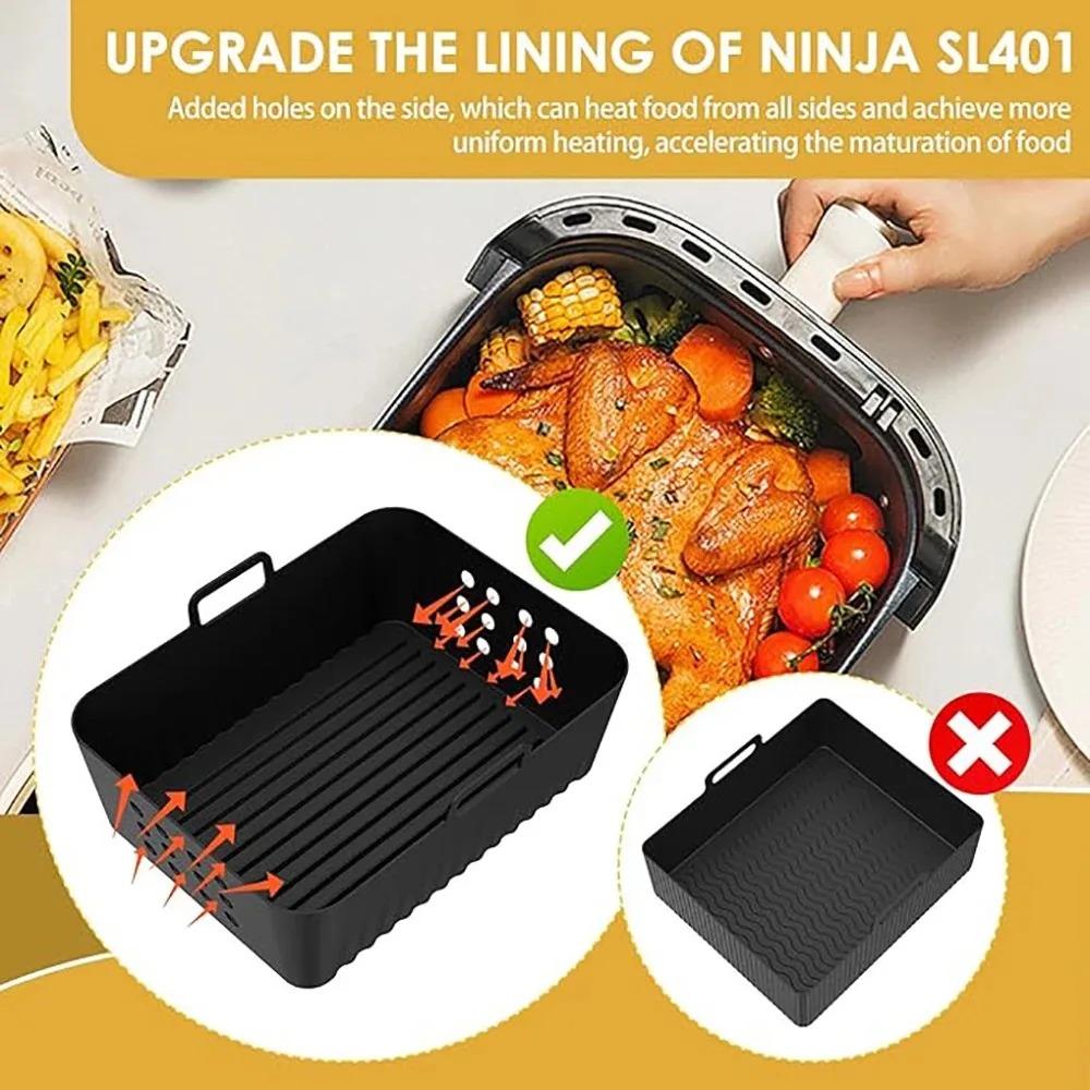 Silicone Steamer Basket - 2 шт. силиконовые вкладыши для фритюрницы