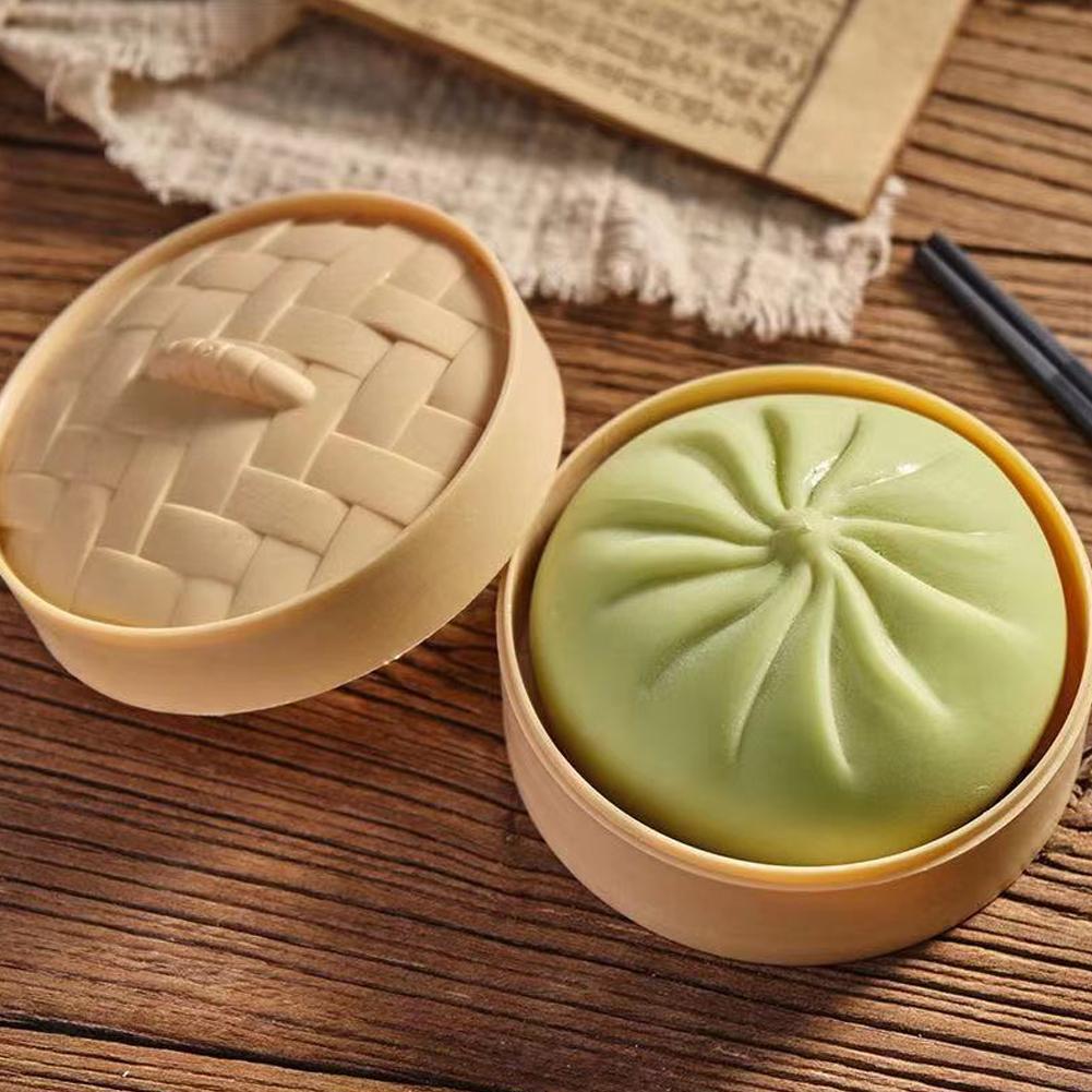 Silicone Steamer Basket - Сенсорная игрушка-антистресс «Пельмень» с корзинкой-пароваркой 6
