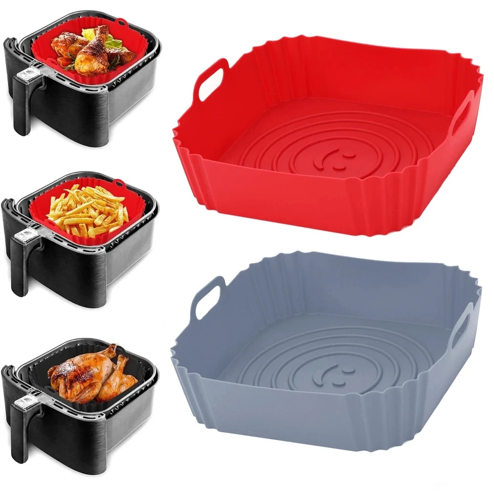 Air Fryer Accessories - Многоразовая силиконовая корзина-вкладыш для аэрофритюрницы, аксессуар