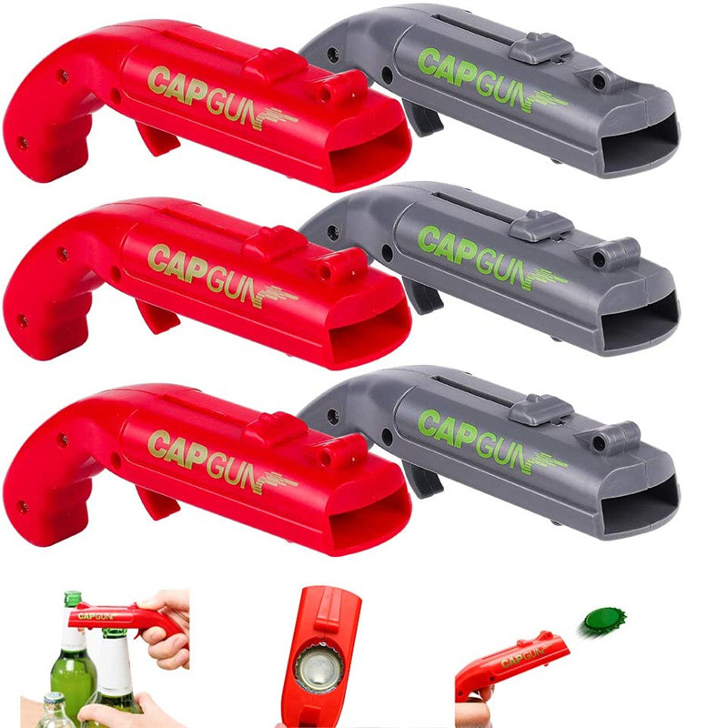 Kitchen Gadgets Novelty - Пистолет-открывалка для бутылок, забавный метатель крышек,