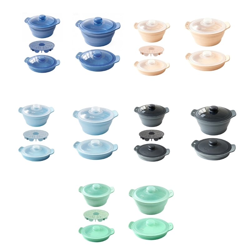 Silicone Steamer Basket - Складная силиконовая маленькая пароварка с паровой