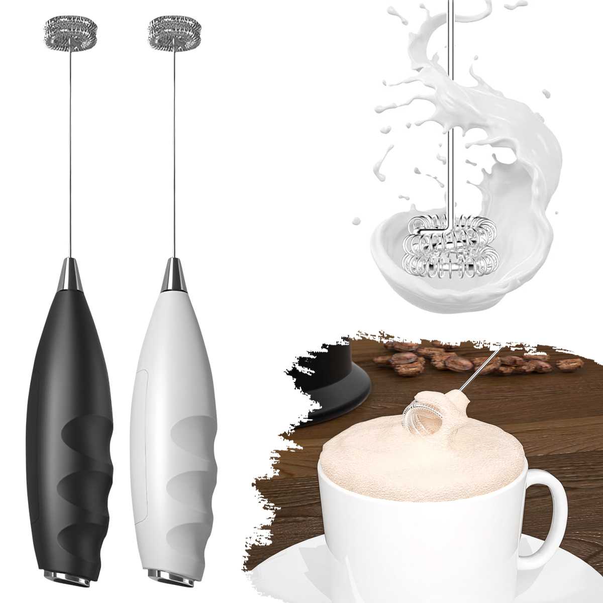 Healthy Kitchen Gadgets - Электрический вспениватель молока, беспроводной миксер для