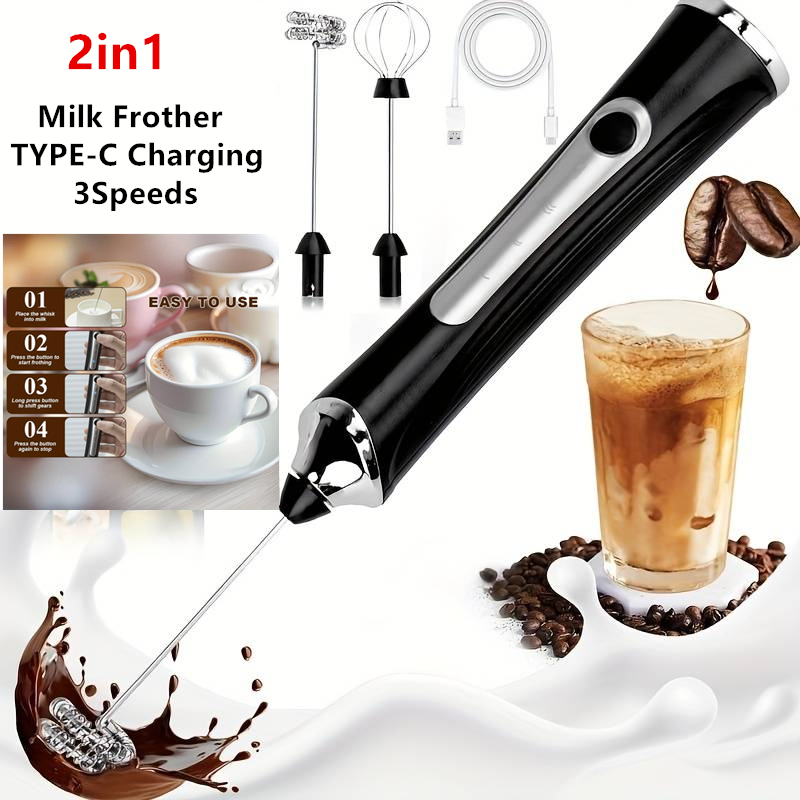 Healthy Kitchen Gadgets - Беспроводной электрический вспениватель молока и взбиватель
