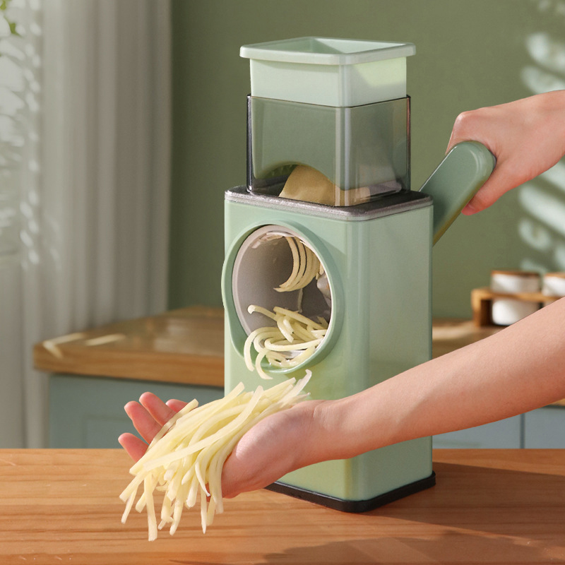 Household Kitchen Gadgets Vegetable Cutter Silk Cutter - Многофункциональная ручная овощерезка-шинковка 3-в-1: круглый измельчитель,