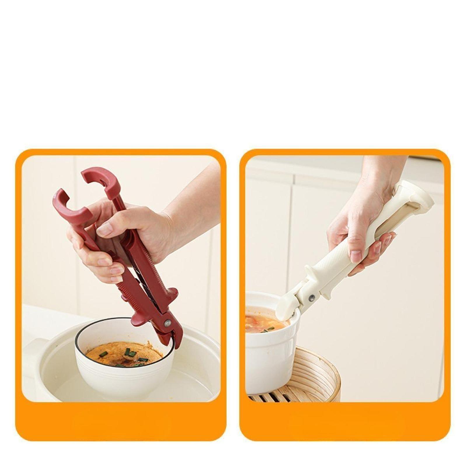 Kitchen Helper Gadgets - Противоскользящие щипцы для горячих блюд, кухонный