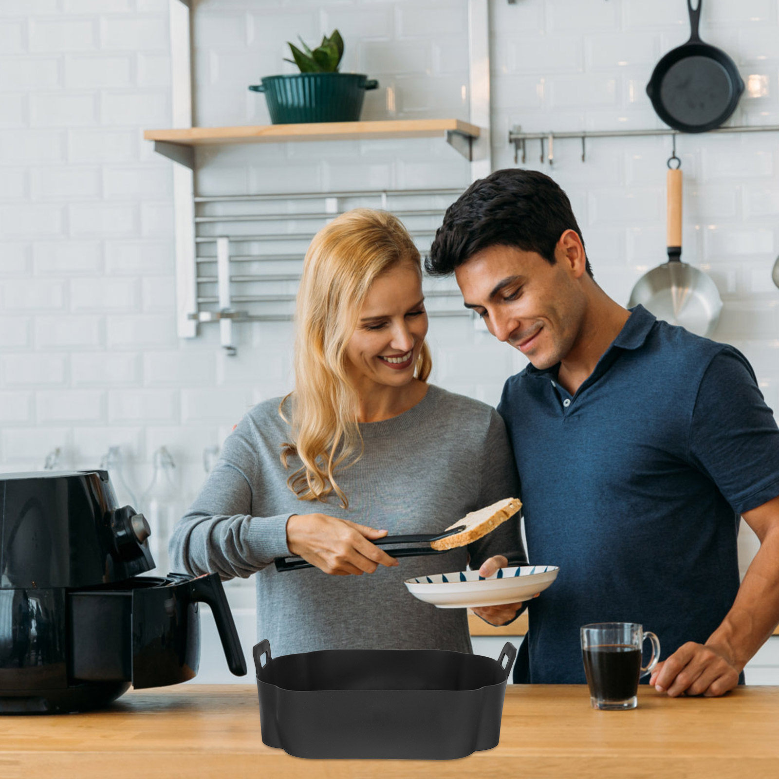 Air Fryer Accessories - Силиконовый вкладыш для аэрофритюрницы, многоразовый, антипригарный,