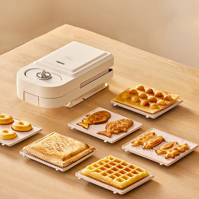 Breakfast Sandwich Maker - Многофункциональная бытовая сэндвичница-вафельница с таймером, для
