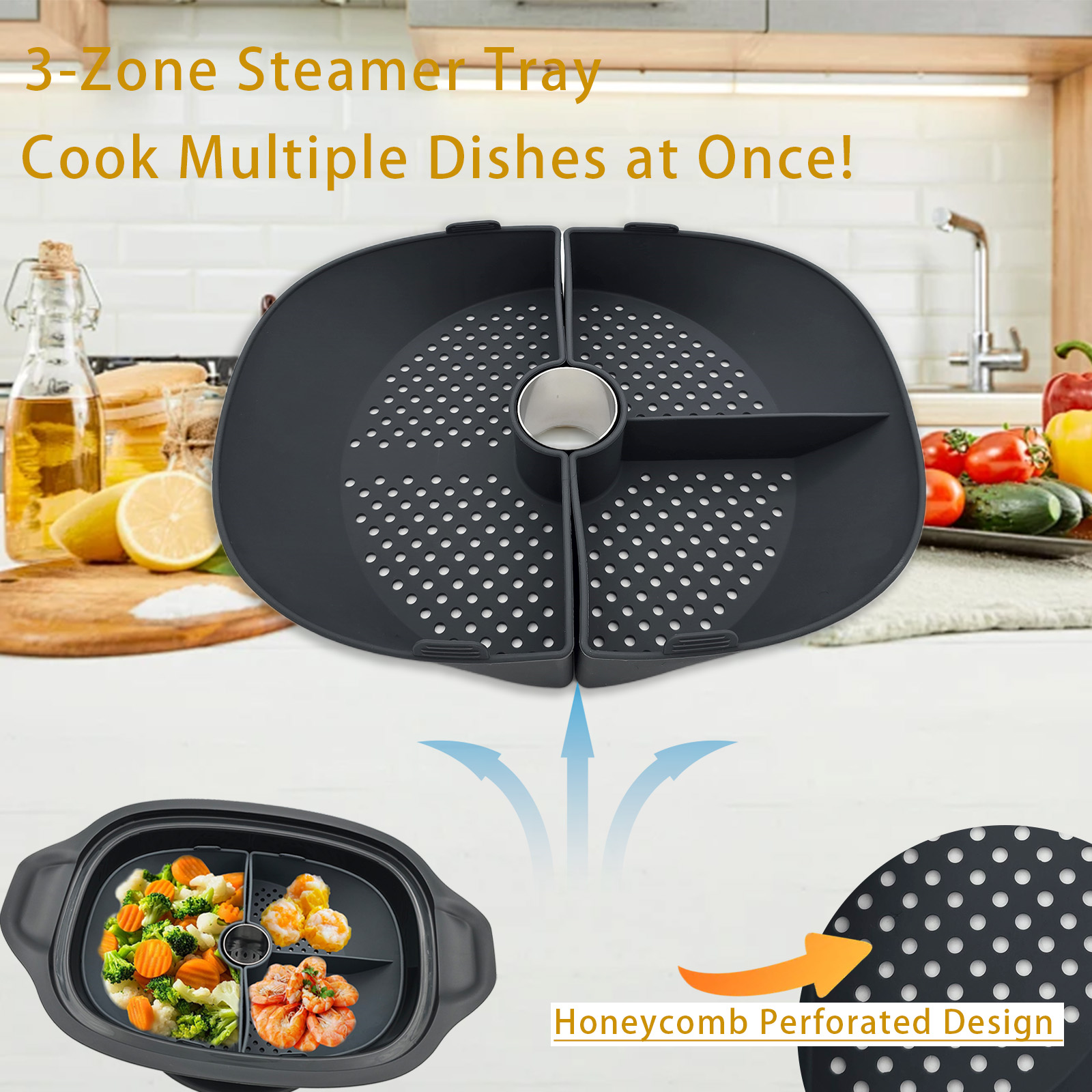 Силиконовая корзина-разделител – обзор и цена Silicone Steamer Basket