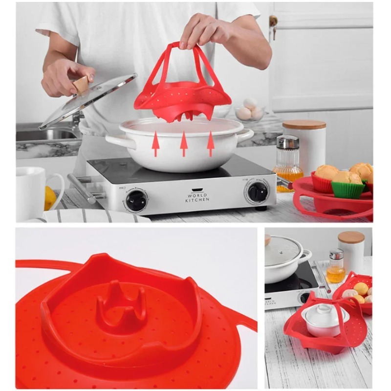 Корзина для пароварки с силико – обзор и цена Silicone Steamer Basket