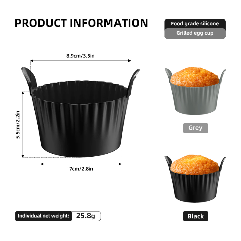 4 шт./6 шт., силиконовая чашка – обзор и цена Air Fryer Accessories