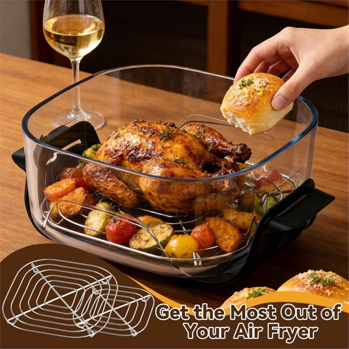 обновление. 3 шт. подставки из – обзор и цена Air Fryer Accessories