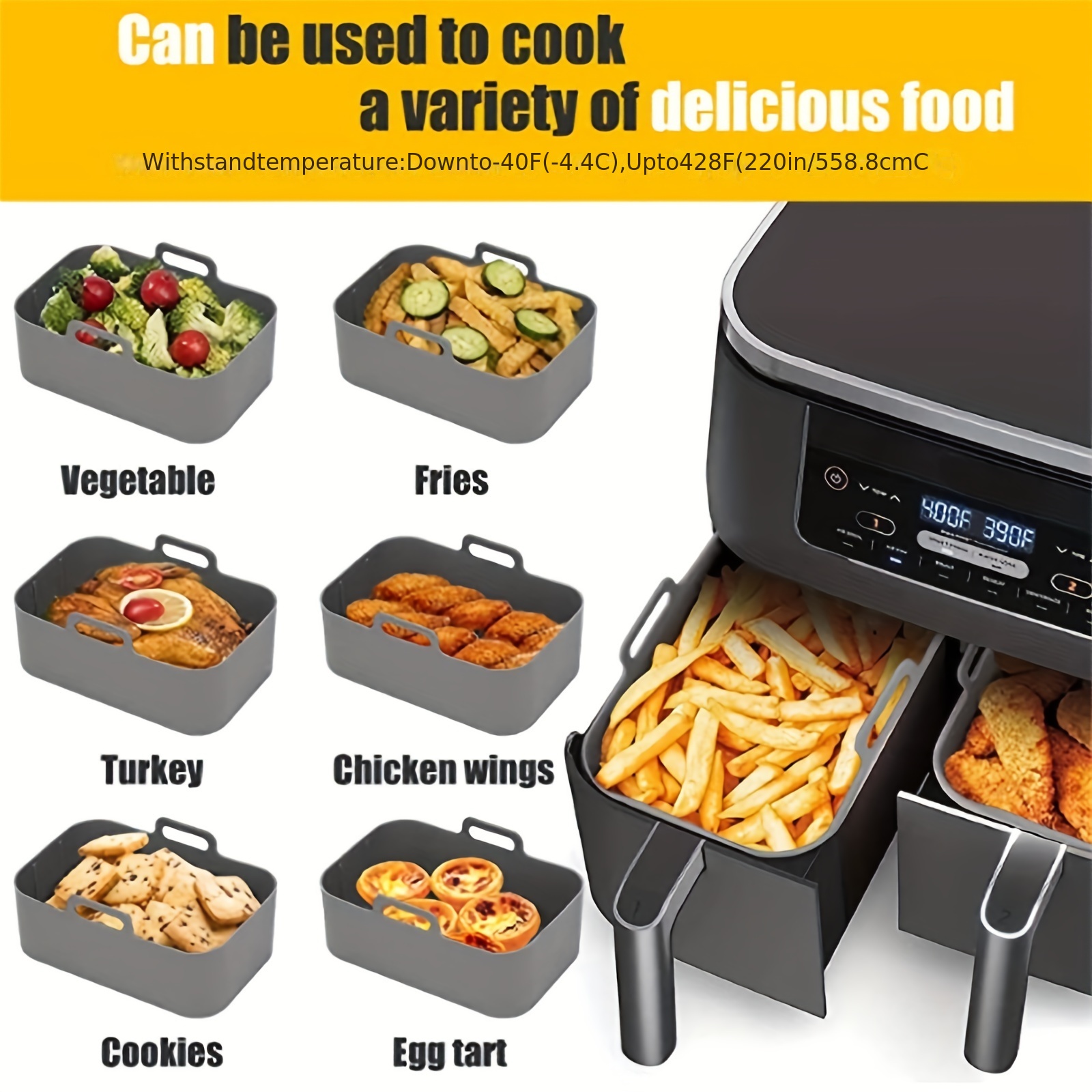 1/2 шт. силиконовый противень  – обзор и цена Air Fryer Accessories