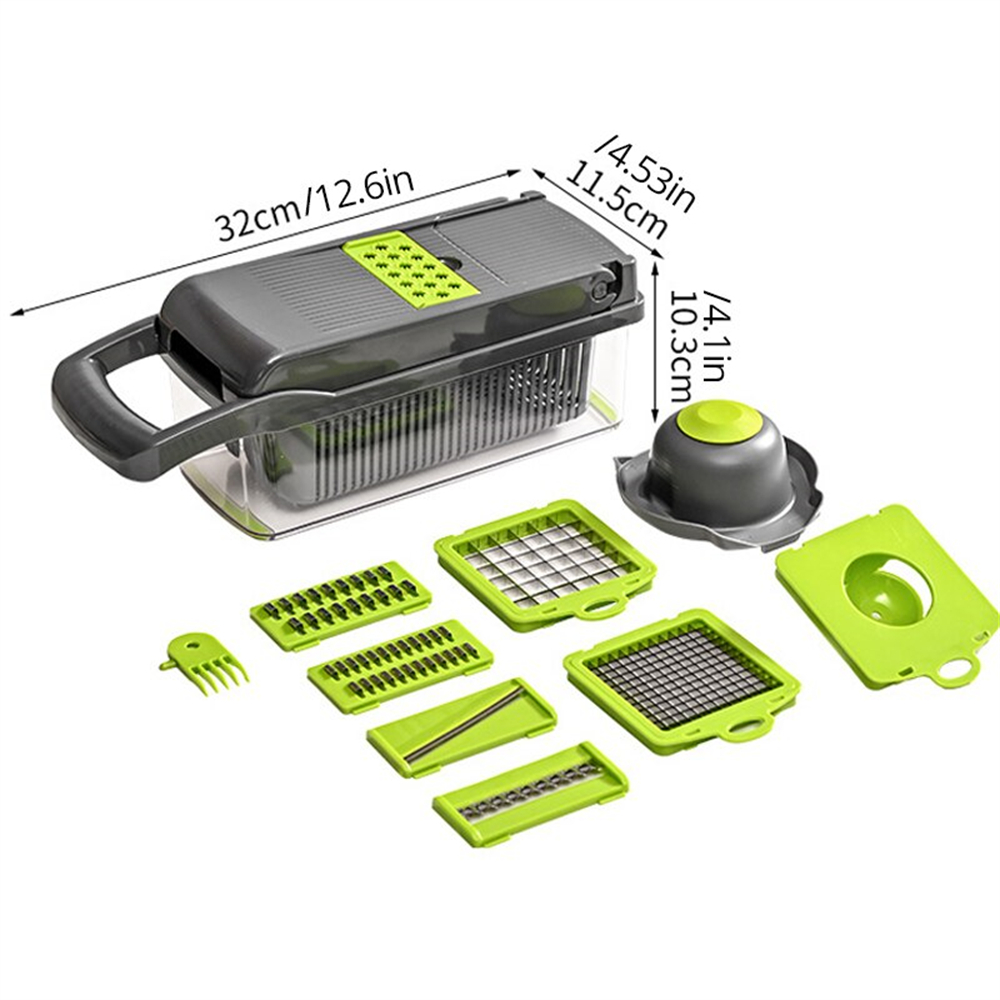 Набор для нарезки овощей 12/16 – обзор и цена Household Kitchen Gadgets Vegetable Cutter Silk Cutter