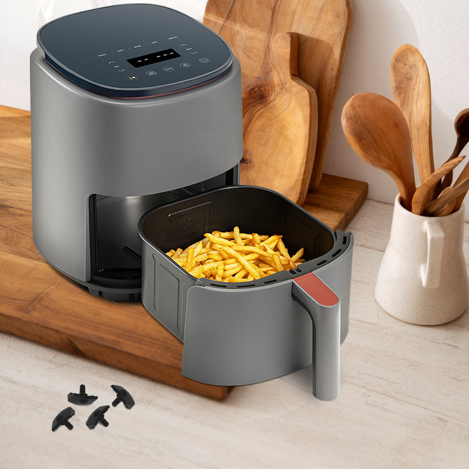 4 шт. силиконовые угловые накл – обзор и цена Air Fryer Accessories