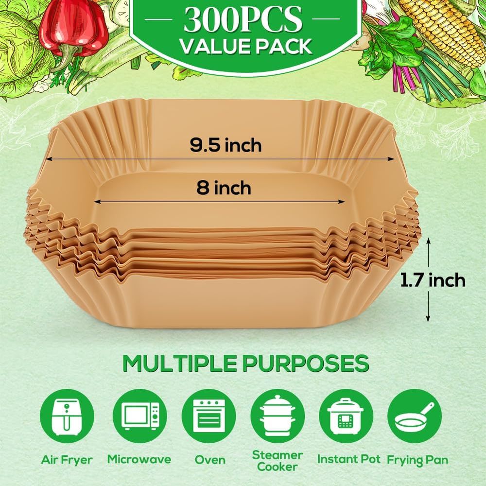 300 шт. одноразовых бумажных в – обзор и цена Air Fryer Accessories