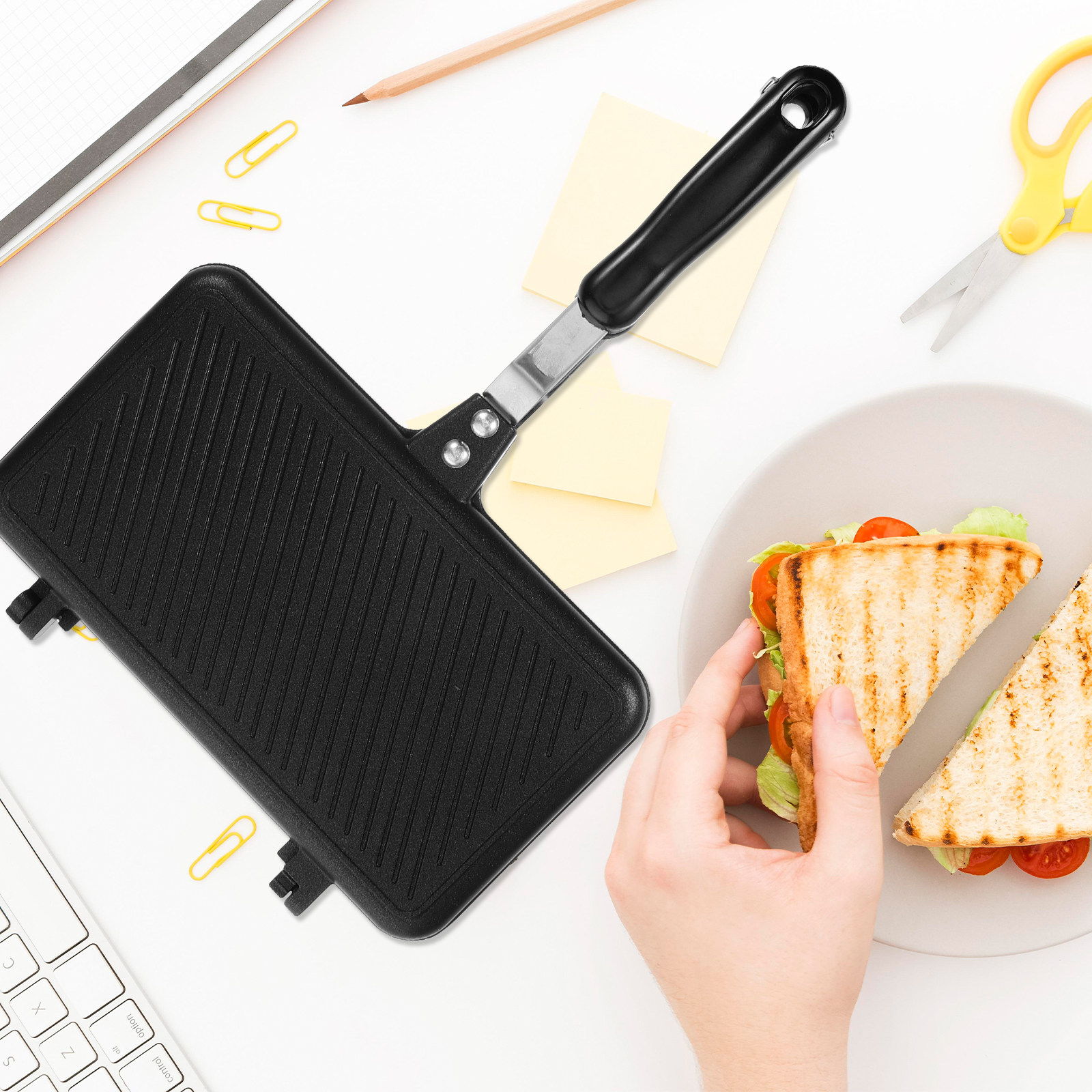 Двусторонняя антипригарная ско – обзор и цена Breakfast Sandwich Maker